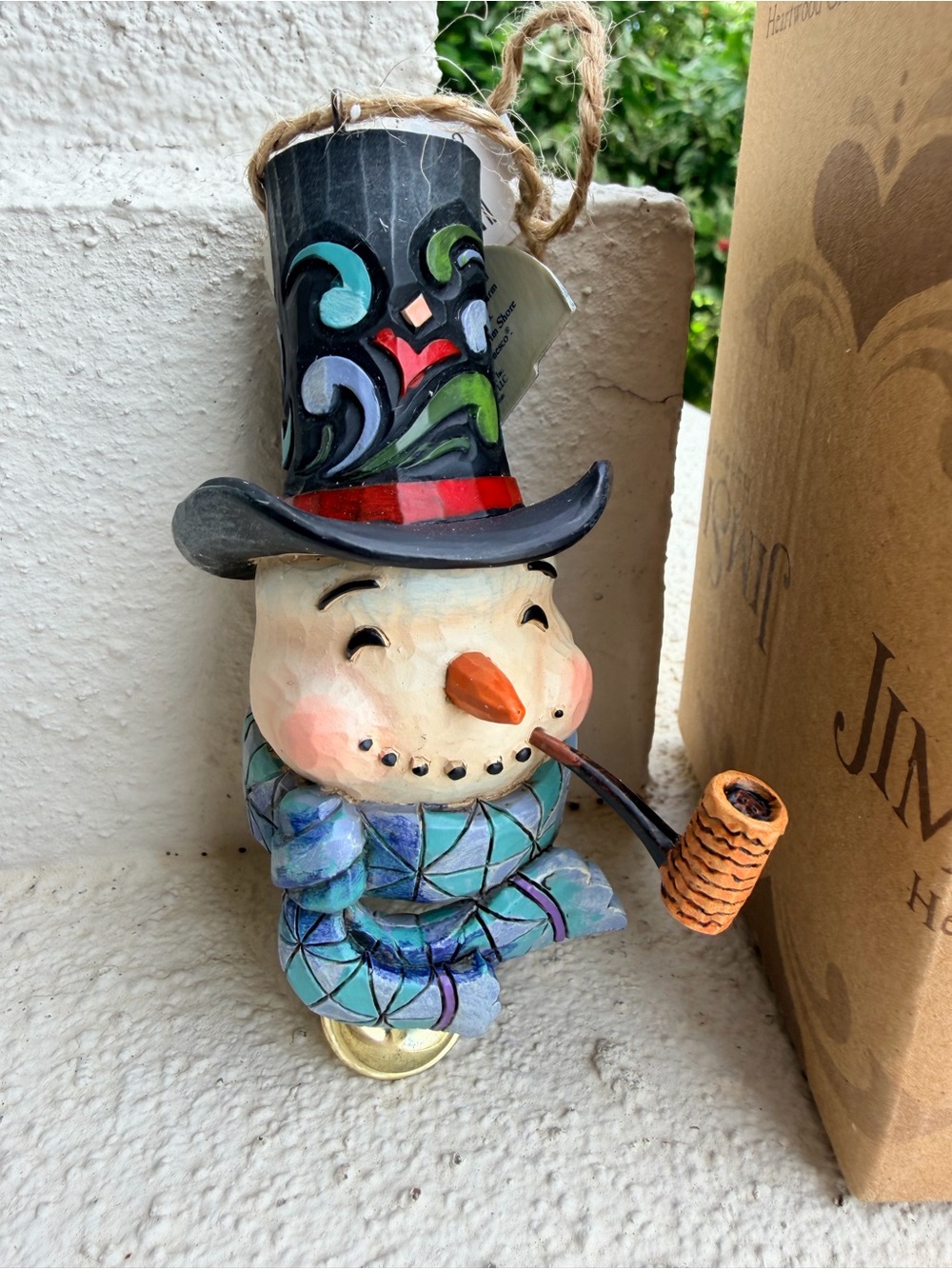 Jim Shore Heartwood Creek Snowman Dangle Bell Ornament 4017611 Enesco 2010 NIB